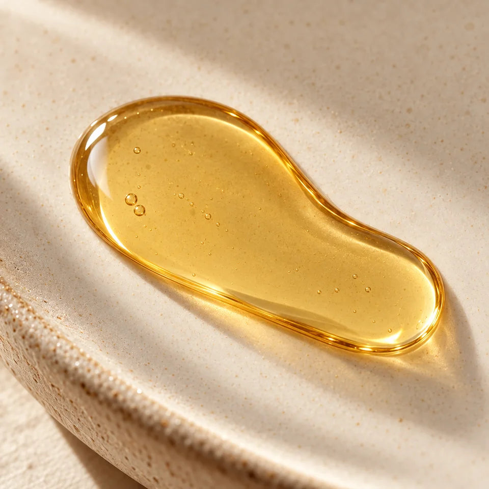 A close look at the golden oil texture